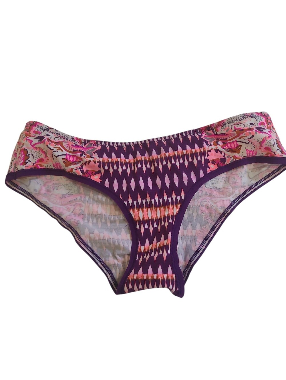 Vintage Victoria's Secret Purple & Pink Patterned Panties